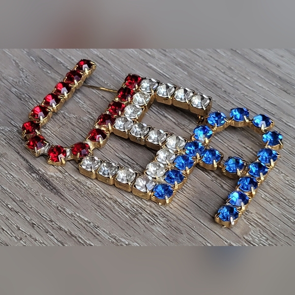 Rhinestone brooch, 🇺🇸 USA - Picture 5 of 7